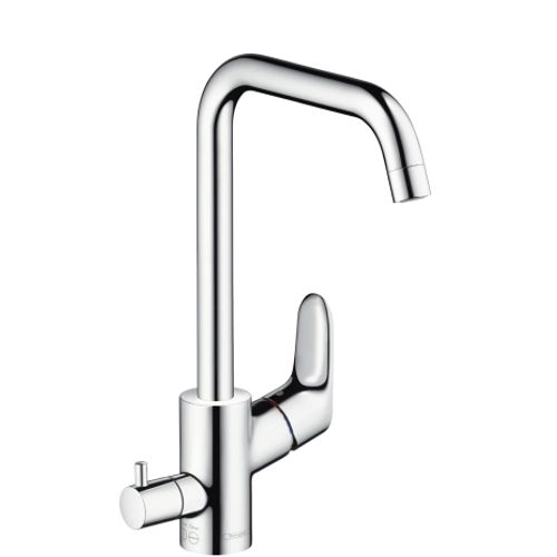 Hansgrohe-HG-Spueltischmischer-260-Focus-M41-Geraeteabsperrventil-1jet-chrom-31823000 gallery number 1